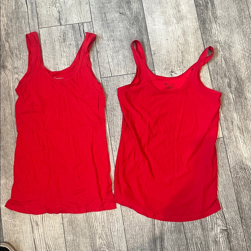 Bundle of 3 Tank Tops 1 Small Navy 1 Small Red 1 Medium Red NOBO Round Neck - Picture 5 of 5